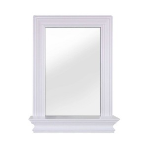 Stratford Wall Mirror with Shelf - Elegant Home Fashions: Square, Wood Composite Frame, Wall Mounted - 1 of 4