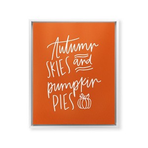 Chelcey Tate Autumn Skies And Pumpkin Pies Orange Framed Art Canvas - Society6 - 1 of 3