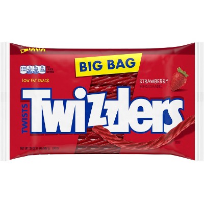 Twizzlers Twists Strawberry Licorice Candy Zipper Bag - 32oz