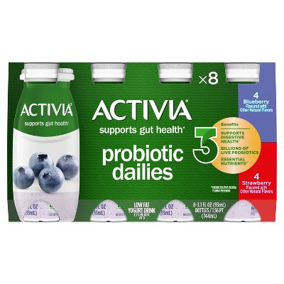 Activia Probiotic Dailies Strawberry &#38; Blueberry Yogurt Drink - 8ct/3.1 fl oz Bottles_11