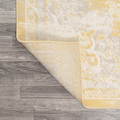 Alhambra Yellow and Cream Synthetic 5x8 Area Rug