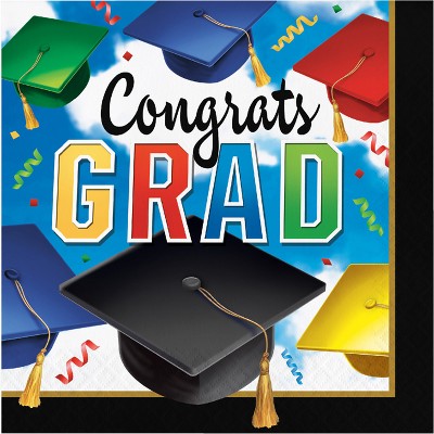 100ct Graduation Celebration Congrats Napkins