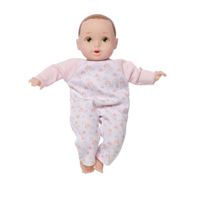 Perfectly Cute My Lil Baby 8" Baby Doll - Brunette with Rainbow Bodysuit
