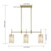 Rennnsan Thalor 35" W 3 - Light Liner Crystal Modern Glam Dimmable Kitchen Island Pendant - 3 of 4