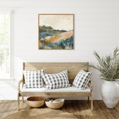 Rustic Charm Earth Tones Abstract Canvas Wall Art, 30x30