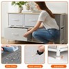JIONJOY 5 - Drawer Dresser Fabric Dresser Storage Unit Side Table with Metal Frame - 4 of 4