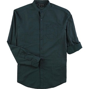 I.N.C International Concepts Mens Band-Collar Utility Button Up Shirt, Blue, XX-Large - 1 of 1