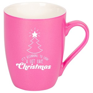 Elanze Designs It's Beginning To Look A Lot Like Christmas Princess Pink 10 ounce New Bone China Coffee Cup Mug - 1 of 4