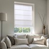 ChicFurnit 1PC Cordless Roman Blind Galen Matte Fabric Weighted Hem Energy Efficient for Room Darkening and Privacy, White / Ivory - 2 of 4