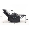 Lyngins Modern Electric Power Lift Recliner Chair with Cup Holders & Side Pockets,Remote Control Massage Chair with High Backrest - 4 of 4