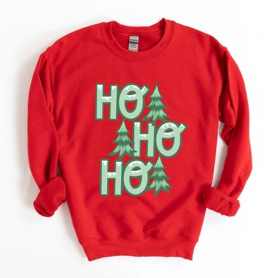 Simply Sage Market Women's Graphic Sweatshirt Ho Ho Ho Tree