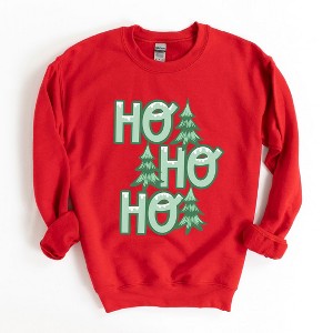 Simply Sage Market Women's Graphic Sweatshirt Ho Ho Ho Tree - 1 of 4