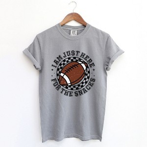 Simply Sage Market Women's I Am Just Here For The Snacks Short Sleeve Garment Dyed Tee - 1 of 4