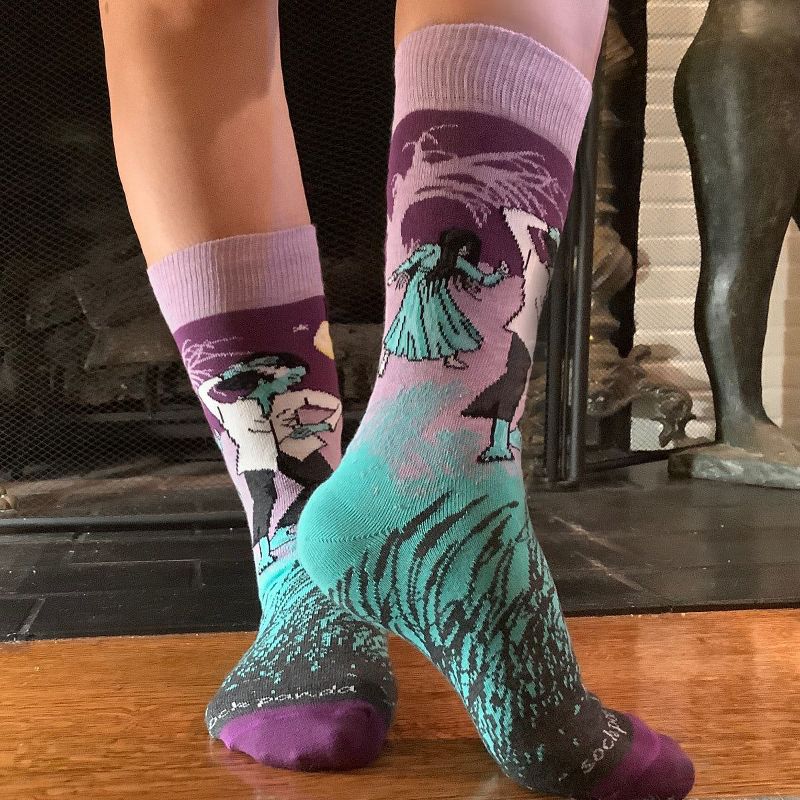 Dancing Ghouls and Monsters Socks (Women's Sizes Adult Medium) from the Sock Panda, 2 of 5