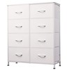 Tall 8-Drawer Fabric Dresser, Storage Tower with Fabric Bins, Double Chest of Drawers Organizer, - 2 of 4
