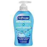 Softsoap Antibacterial Liquid Hand Soap Pump - Clean & Protect - Cool Splash - 11.25 fl oz