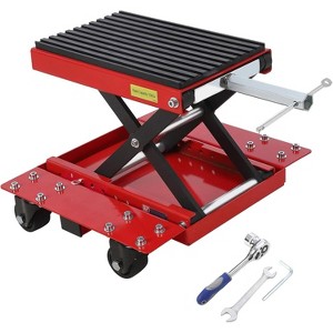 Motorcycle Lift Jack with Wheels, 1200 LBS Transmission Motorcycle Stand Scissor Jack with Wide Deck & Dolly - 1 of 4