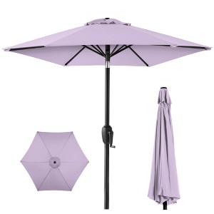 Best Choice Products 7.5ft Heavy-Duty Outdoor Market Patio Umbrella w/ Push Button Tilt, Easy Crank - 1 of 4