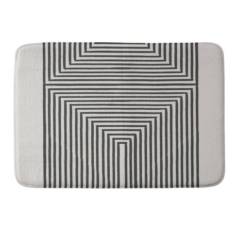 Black And White Curved Geometric Doormat Home Decor Tile Pattern Design in  2023