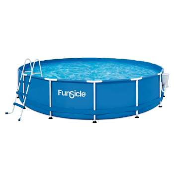 Funsicle Outdoor Activity Round Frame Above Ground Swimming Pool Set