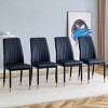 GlasFlength Accent Chairs Premium Upholstered Seating Comfortable High Back Design For Dining Kitchen Living Spaces, Black, 17"*16.7"*36.4" - 2 of 4