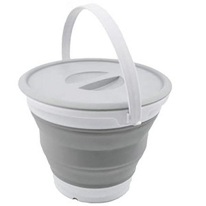 SAMMART 5.5L (1.4 Gallon) Collapsible Plastic Bucket with Lid - 1 of 4