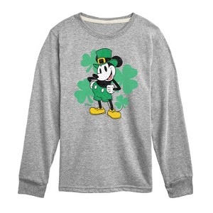 Boys' - Disney - Leprechaun Mickey Long Sleeve Graphic T-Shirt - 1 of 4