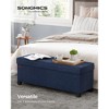 SONGMICS Folding Storage Ottoman Bench for Living Room and Bedroom, 15 x 43.3 x 15.7 Inches - 2 of 4