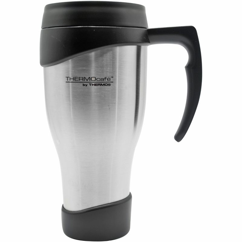 Thermos 24 oz. ThermoCafe Stainless Steel Travel Mug - Stainless Steel/Black, 1 of 2