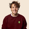 Dalix Alien Embroidered Fleece Crewneck Long Sleeve Sweatshirt Mens - 3 of 4