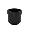 VisioGear 3PCS Ceramic Flowerpot, Modern Planter for Patio, Garden, Windowsill, Antique Black, 15"*15"*14.2" - 4 of 4