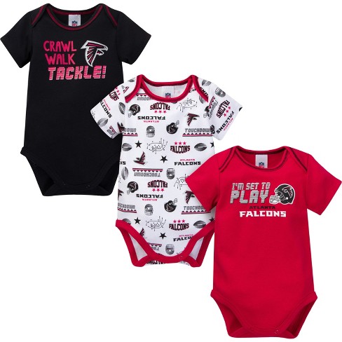 NFL 3-Pack Baby Girls Arizona Cardinals Short Sleeve Bodysuits - 3-6mo