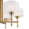 Possini Euro Design Gold Chandelier 32" Wide Modern Glam Double Shade 6-Light Fixture for Dining Room House Foyer Living Room - 3 of 4