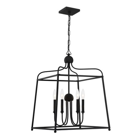 Crystorama Lighting Sylvan 4 - Light Chandelier in  Black Forged - image 1 of 1