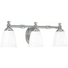 Progress Lighting Victorian Collection 3-Light Bath Fixture, Polished Chrome, Triplex Opal Glass Shade - 2 of 4