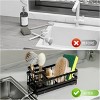 LunaLulinlk Sponge Holder for Kitchen Sink, 360°Self Drain Kitchen Sponge Caddy Organizer with Removable Dishcloth Rack - 2 of 4