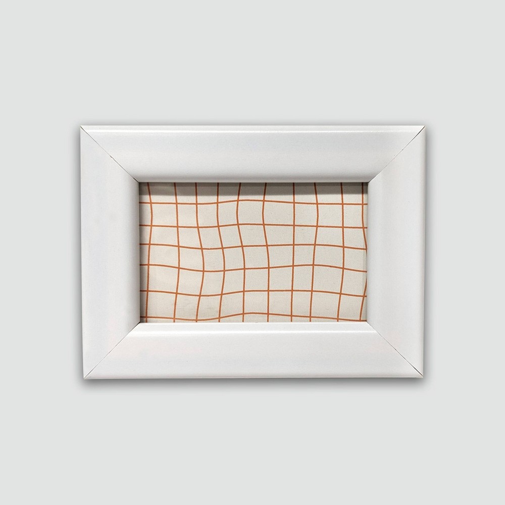 Harbortown 4pk 2"x3" Soft Linear Profile Mini Picture Frames Matte White