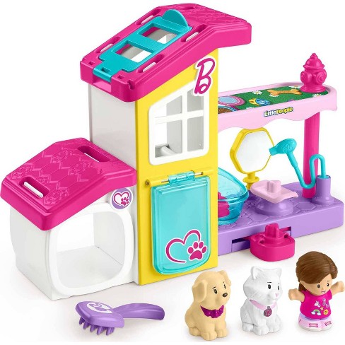 binnenplaats Efficiënt Injectie Fisher-price Little People Barbie Play And Care Pet Spa Playset : Target