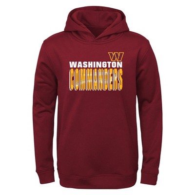 NFL Team Apparel Youth Washington Commanders Dynamic Duo Grey Pullover  Hoodie