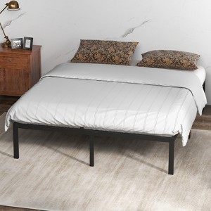 Heavy-Duty Metal Platform Bed Frame with Strong Slat Support - High Capacity Bearing & Under-Bed Storage Space, No Box Spring Required - 1 of 4