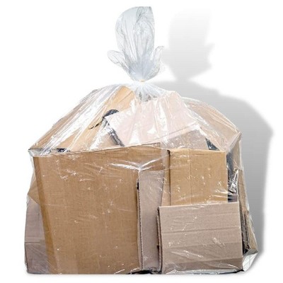 Heavy Duty Clear 20-30 Gallon Plastic Trash Bags, 100 Count