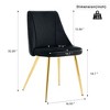 NicBex Set of 4 Dining Chair Upholstered Velvet Dining Room Furniture Side Chair with Metal Legs - 3 of 4