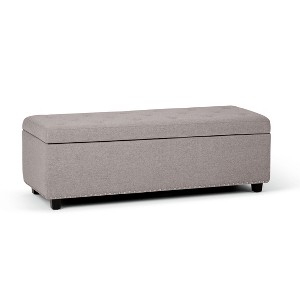 NicBex Modern Ottoman with Storage Design, Ottoman Foot Rest with Tufted Diamond Detail and Nail Head Trim for Bedroom, Living Room, Gray - 1 of 4