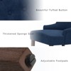 Set of 2 Wingback Upholstered Dining Chairs with Tufted Back and Wood Legs, Fabric Side Chairs for Kitchen or Living Room - 4 of 4