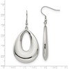 Black Bow Jewelry 40mm Puffed Teardrop Dangle Earrings in Stainless Steel - 4 of 4