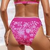Women's Floral High Waist Banded Bikini Bottoms -Cupshe - 4 of 4