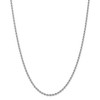 Black Bow Jewelry 2.75mm, 14k White Gold, Handmade Solid Rope Chain Necklace - 3 of 4