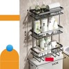 Over The Toilet Storage Shelf,  3 Tier Bathroom Organizers and Storage, Metal Punch-Free Over Toilet Shelf Organizer, No Drilling Storage Shelf - 2 of 4