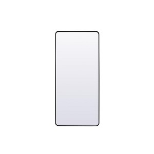 Elegant Lighting Soft Corner Metal Rectangle Full Length Mirror 32x72 Inch in Black - 1 of 4