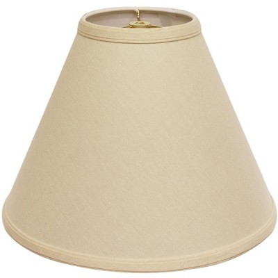Vynxaria Lampshades: Beige Slant Deep Cone Lampshade, 5" x 15" x 10" with Washer Fitter